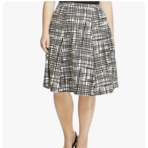 NWT Ava & Viv Black White Print Skirt 26W